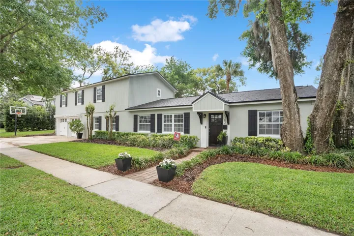 Front of home on corner lot
