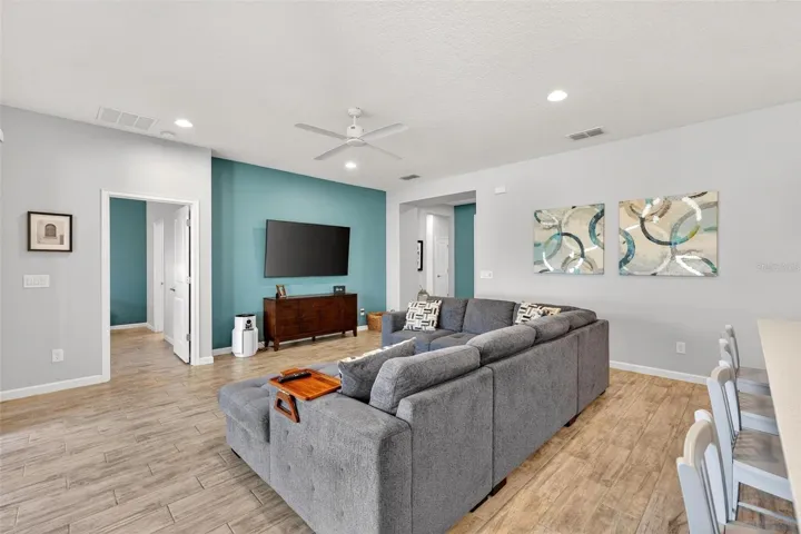 Wood plank tile is in all rooms.