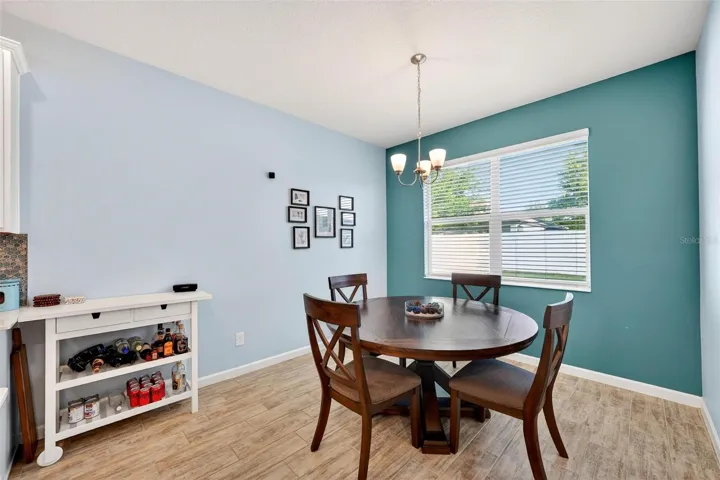 Dining Room With View of fenced backyard