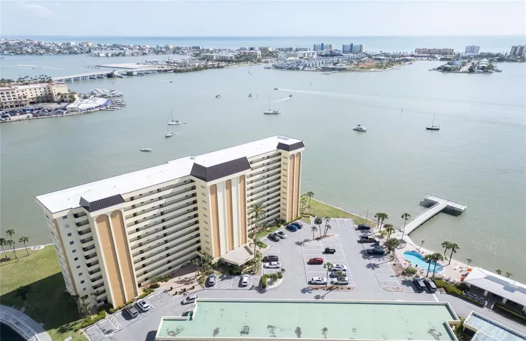 The Continental located on the beautiful intracoastal waterway, aerial view of Madeira Beach, Tom Stuart Causeway