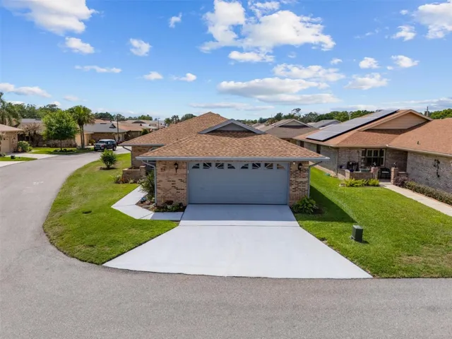 Overhead view of the front of the home