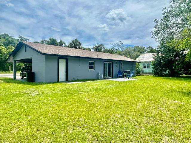 Rear view of home