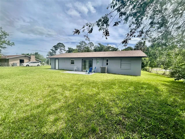 Rear view of home