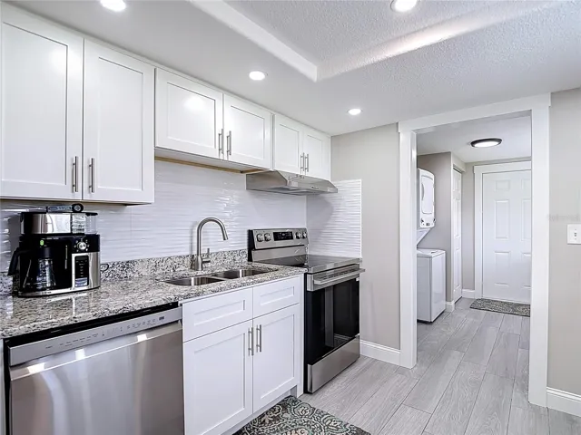 Solid wood cabinets and Stone Counter Tops!