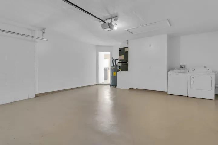 Garage with Laundry Area