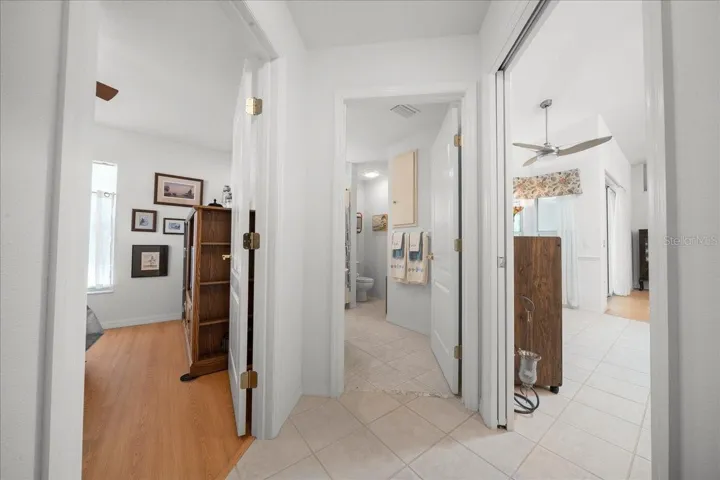 Hallway entry to Secondary bathroom & bedroom 3