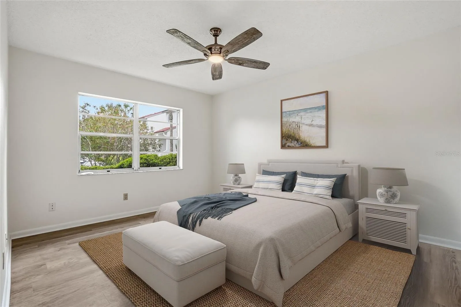 Virtually stage primary suite with lots of room