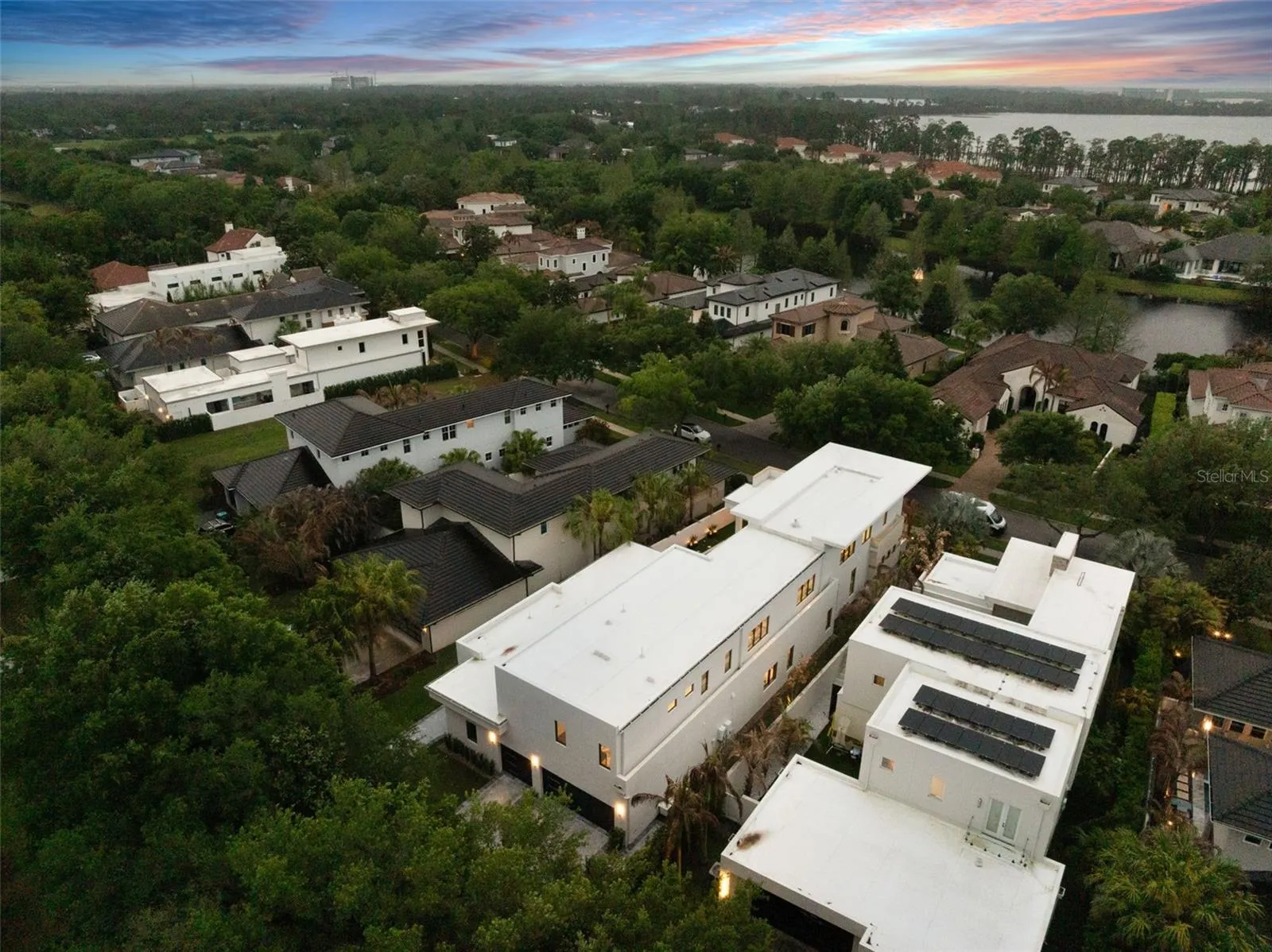Aerial at Dusk