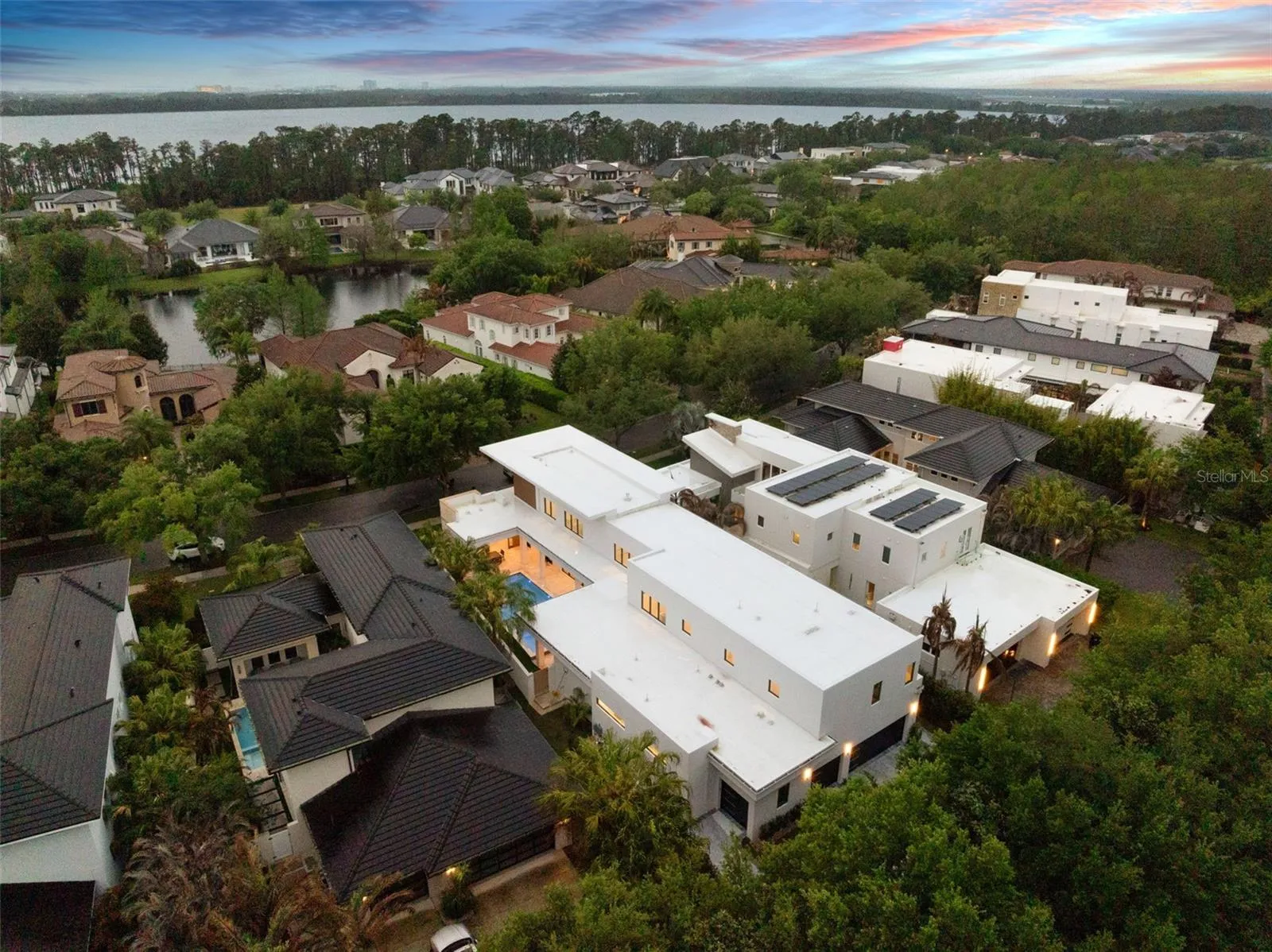 Aerial at Dusk