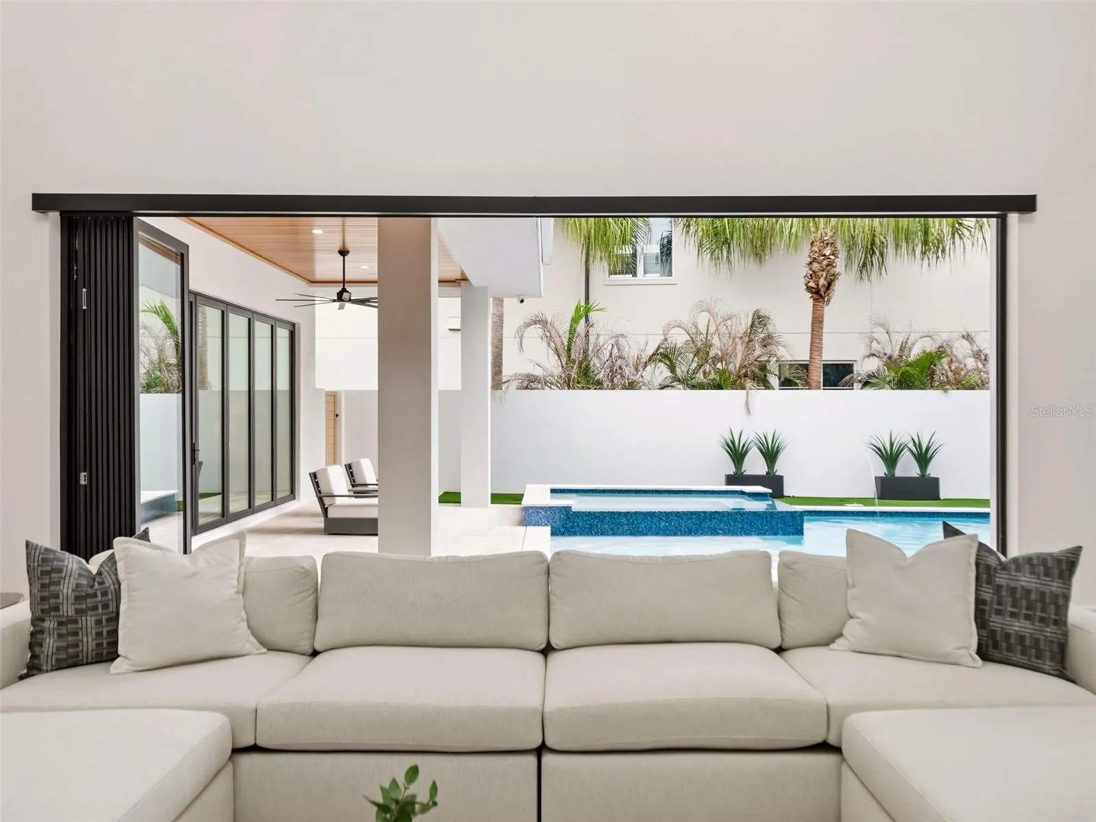 Pool View from Living Room
