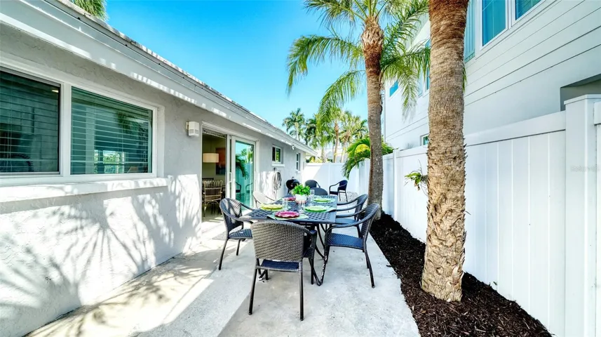 Dining in the garden at lunch or under the stars at dinner