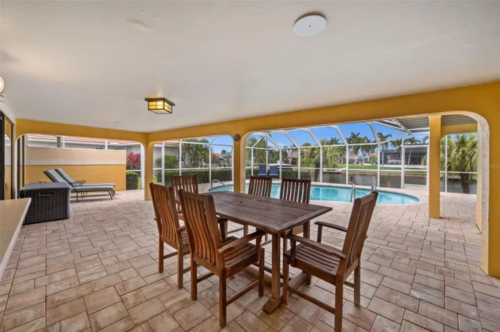 Lots of covered seating area in the Lanai