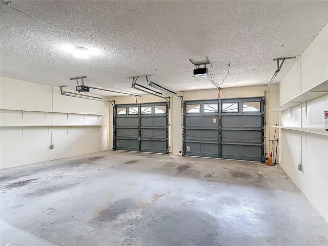 Large 24 x 23 2-car garage.
