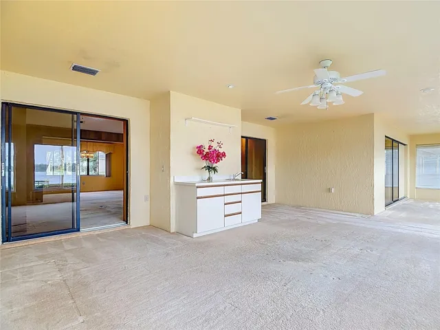 Wet bar and coffee station on the porch.
