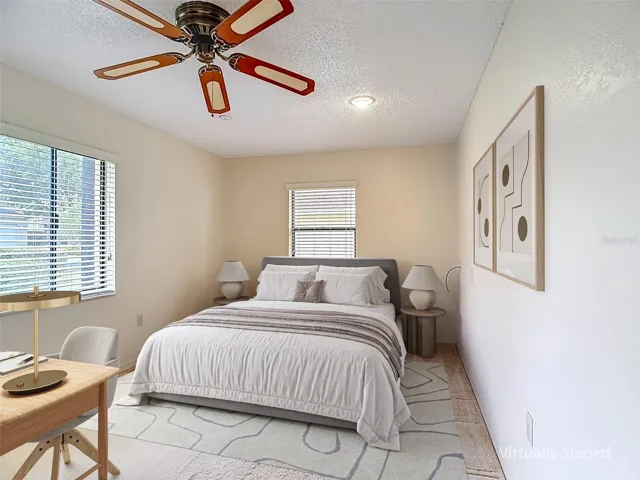 Virtual staging of bedroom #3.
