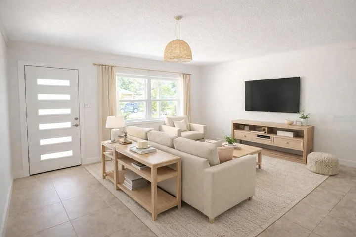 Virtually Staged Living Room