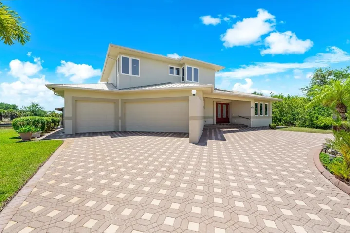 Angled 3 Car Garage Doors