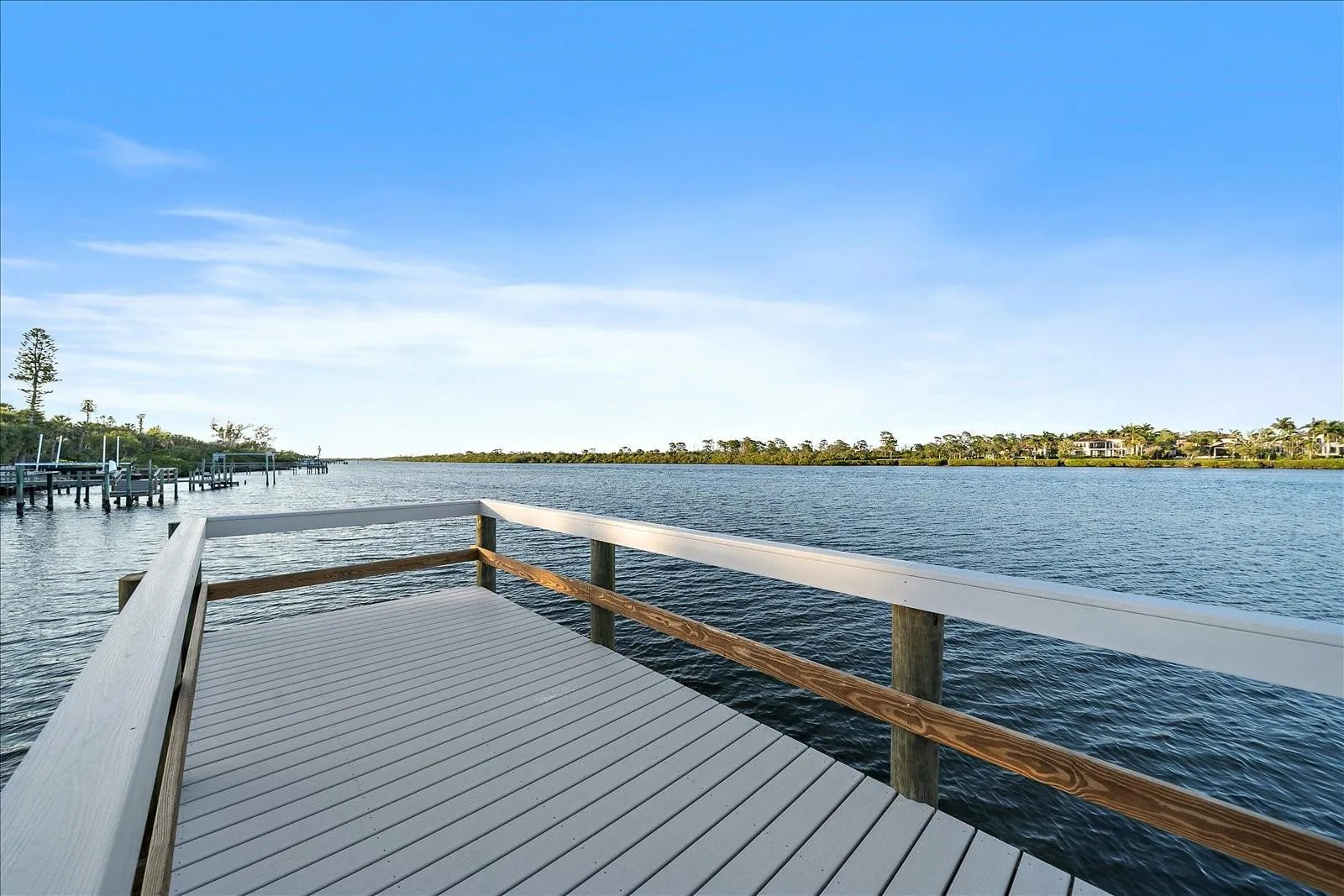 DOCK - 2.5 feet at low tide, 4 feet at high tide