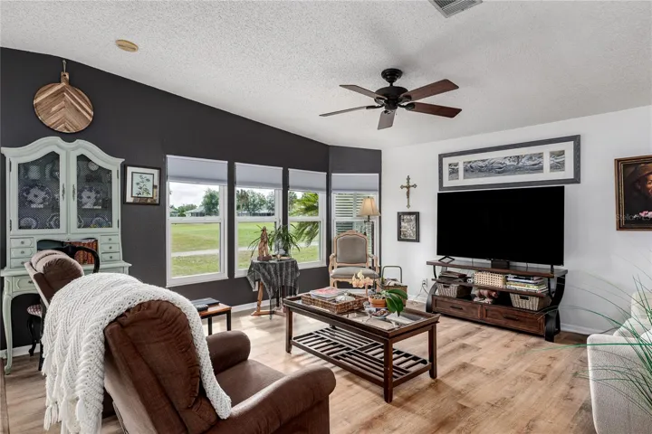 Dinning room and Living room, overlooking the golf course.