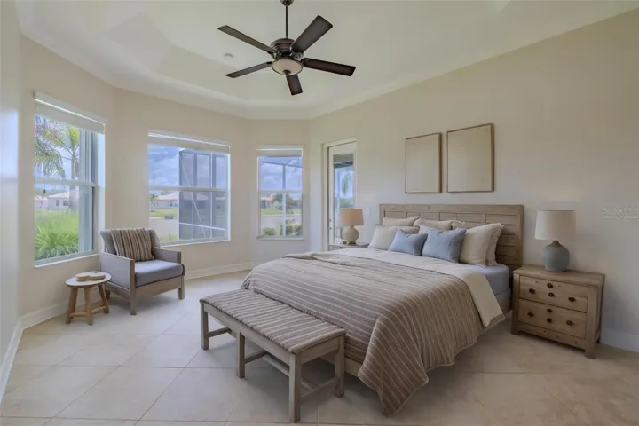 Virtually Staged Primary Bedroom