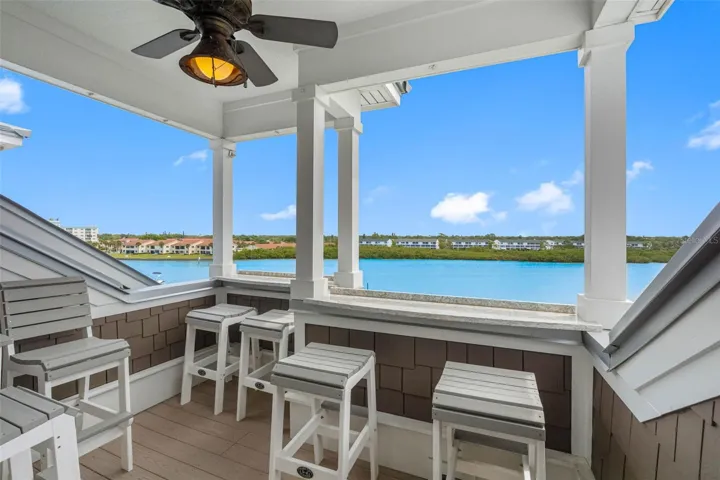 .. 8.8 X 5 Foot Waterfront Balcony on Upper Level 4.. The Oldtimers would call this the Captains Deck.