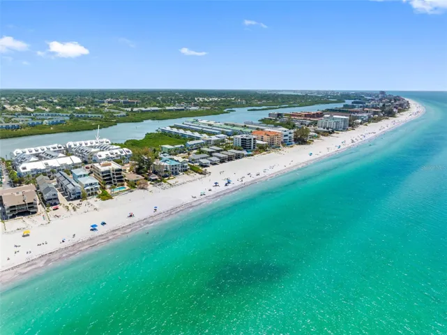 ...... Indian Shores Looking South from Waterside.. Small Town Runs about 3.5 Miles along the Coast .. Centrally Located Between Clearwater Beach & St Pete Beach.. Beaches are Never Crowded in Indian Shores.. WE are Blessed with nice Sugar Sand - Perfect for Walking or Jogging - And the Warm Gulf Waters will Heal Any Ache The Body Has..