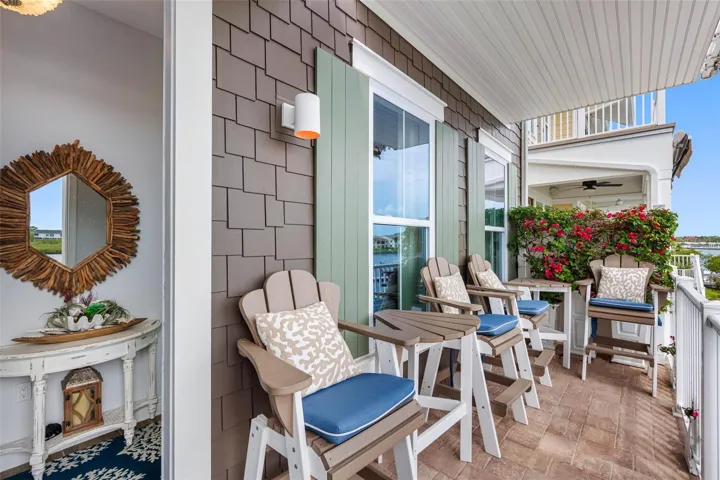 .. Waterfront Balcony... Distance from the Beach to the Intracoastal is just 300 Steps. The Best of Both Worlds.. NOTE: Front Porch Awning w/ retractable automatic control.