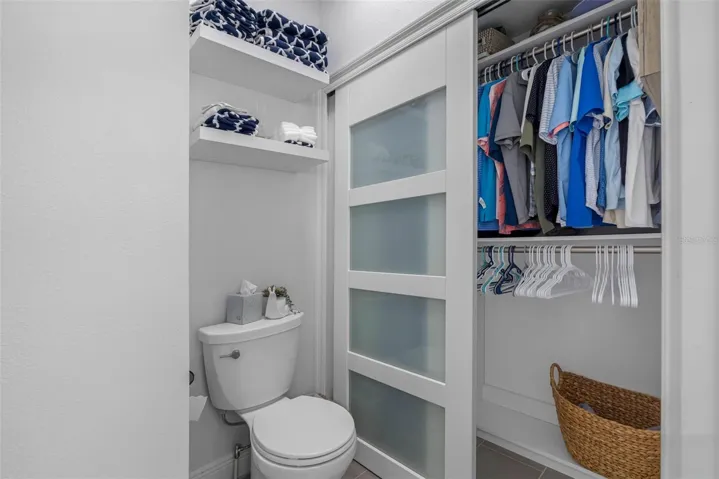 .. Extra Closet Space in Extended Master Bath Area. Owners waited a few years after purchase then added about $125,000 in updates to Maximize space. Well thought out changes from Flooring - Cabinets - Wall Finish - Lighting  - Mirrors etc.