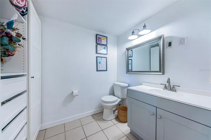 Second bathroom with upgrades and added storage