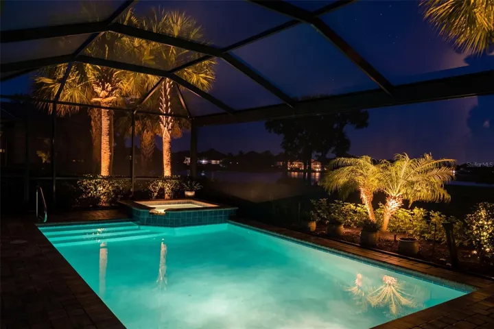 Pool at night