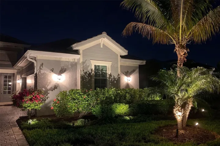Front of House at night