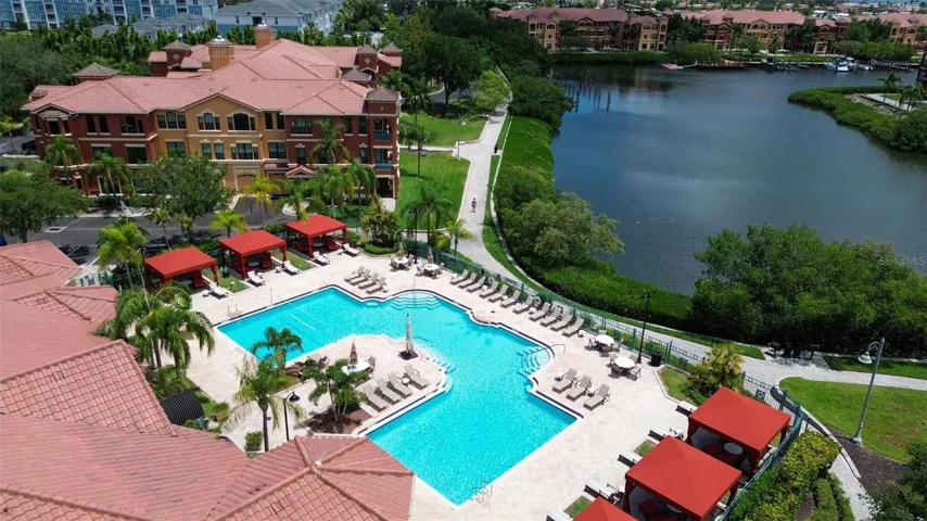 resort-style Pool overlooking the water