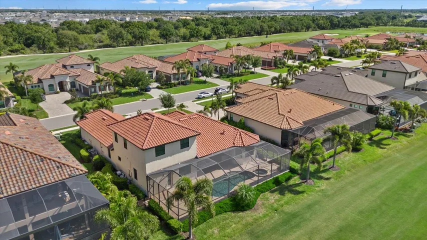 Aerial view from golf course