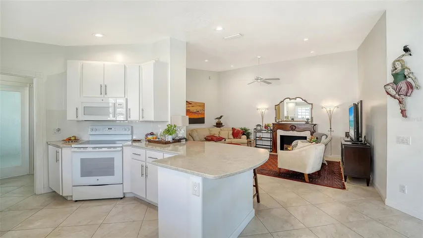 Tile flooring throughout