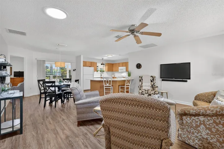 Living, Dining, and Kitchen