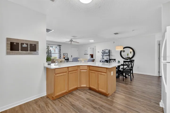 Kitchen, Dining, and Living Rooms
