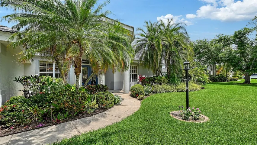 Lush landscaping.
