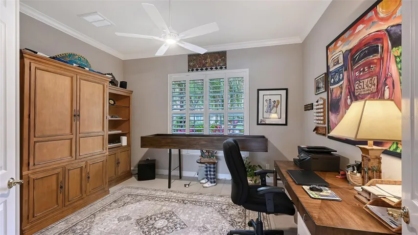 Office or den, front of house.