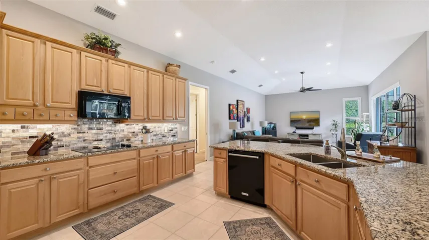 Kitchen and Family room open concept.