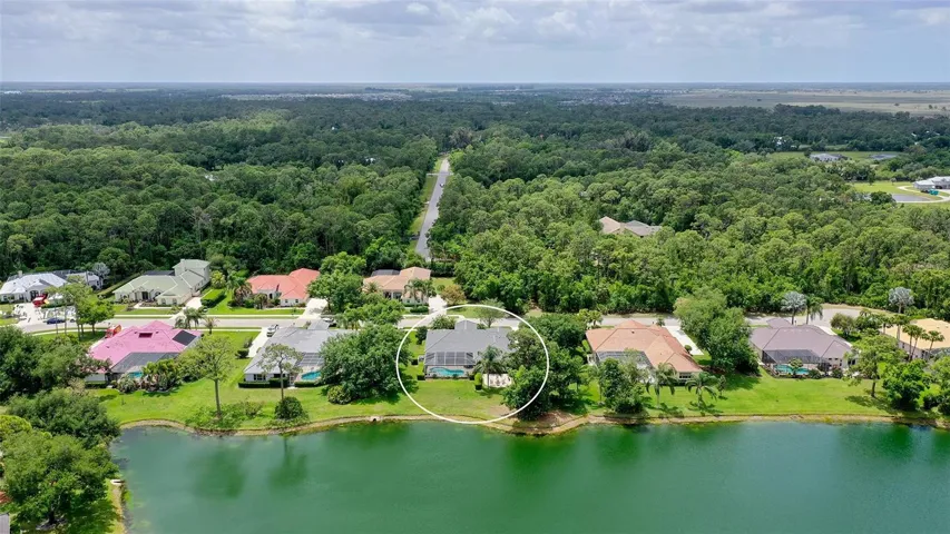 Aerial back of home.