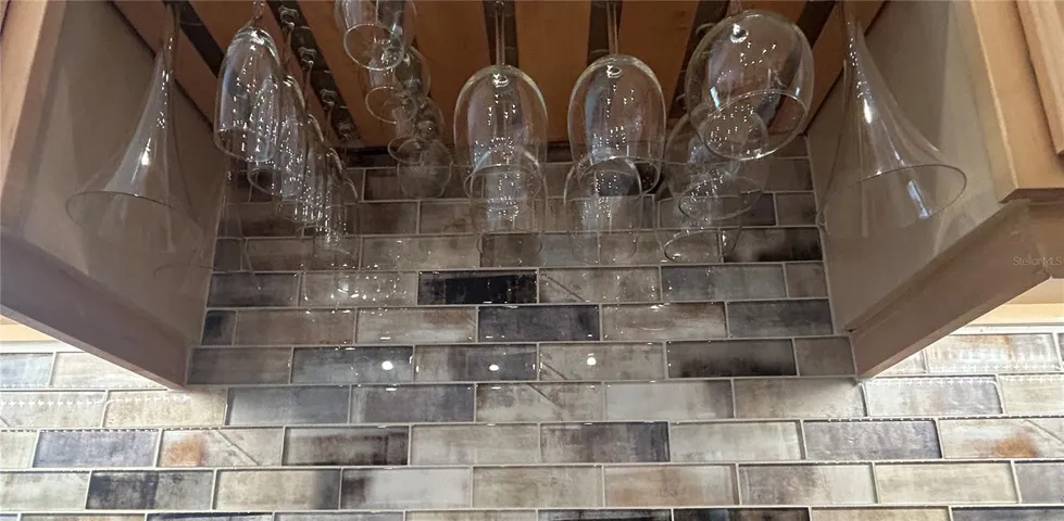 Opaque smoked glass kitchen tile.