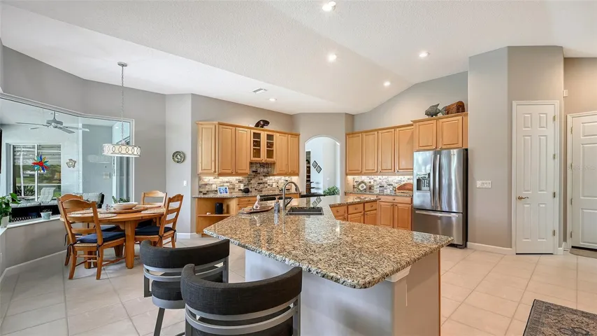 Kitchen and eating area.
