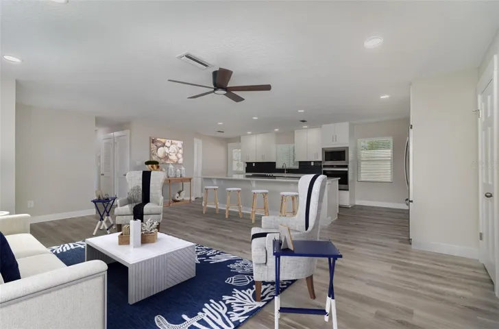 Living/Kitchen Virtually Staged