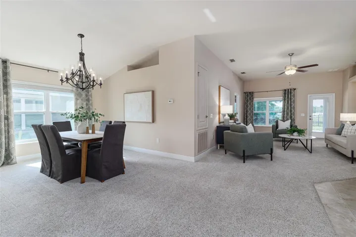 formal dining space but still open to kitchen &amp; living