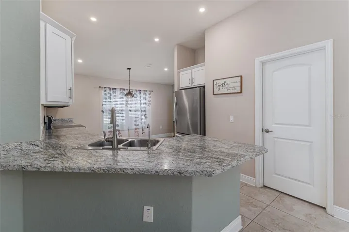 open kitchen but still tucked away