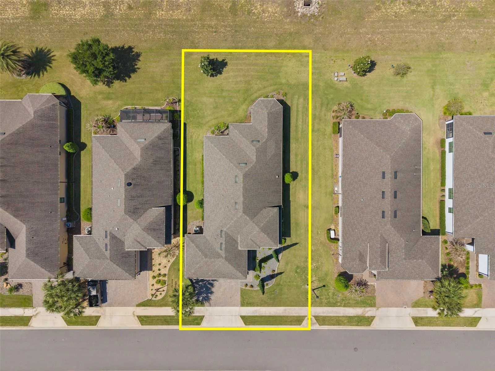 Overhead Drone View showing the approximate Property Lines
