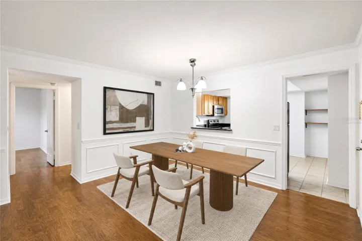 Dining area in Great room Virtually staged