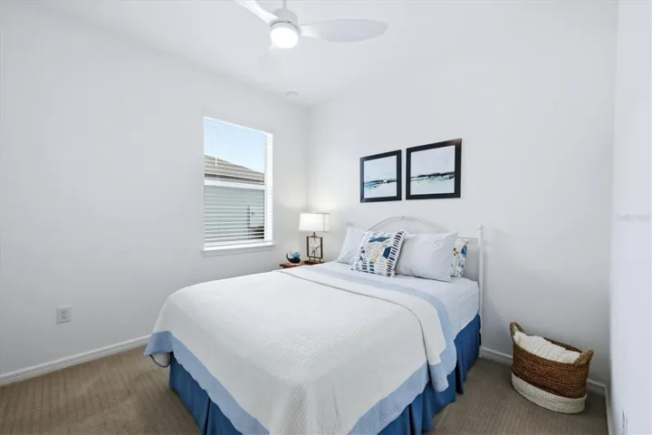 This bedroom has upgraded carpet