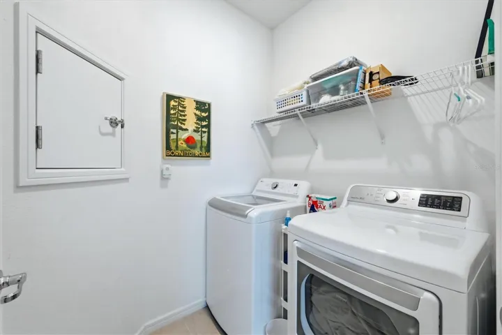 Laundry room and yes, the washer and dryer convey
