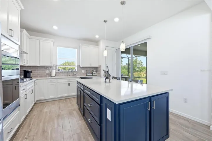 Overview of the island and size of kitchen-